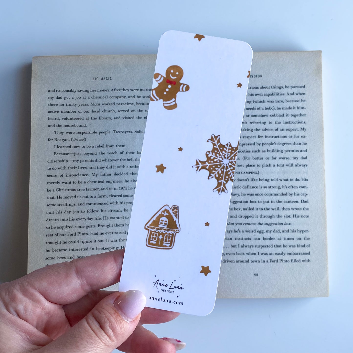 Christmas Illustration Bookmark - Christmas Cookies