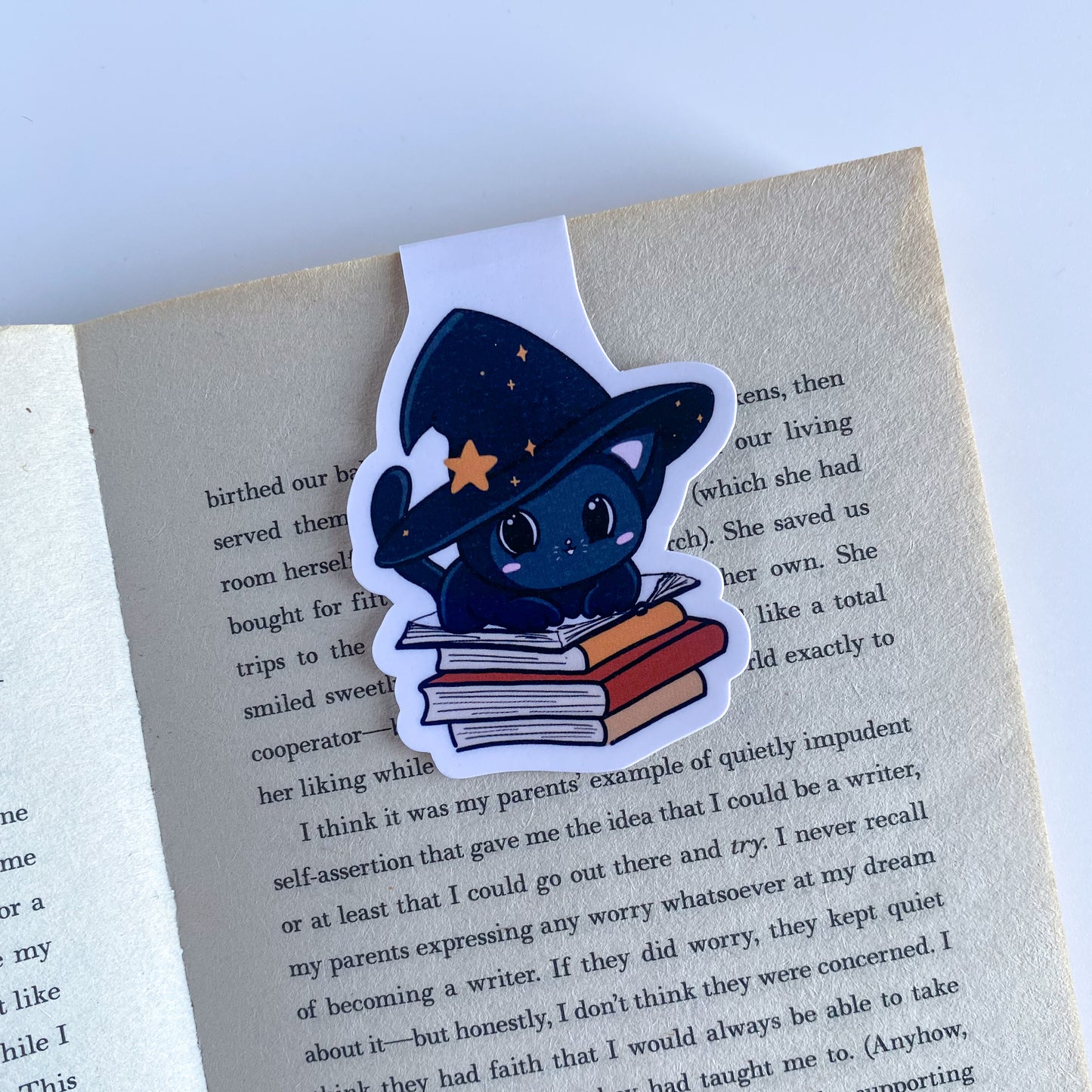 Magnetic Bookmark - Nyx - Kawaii Cat