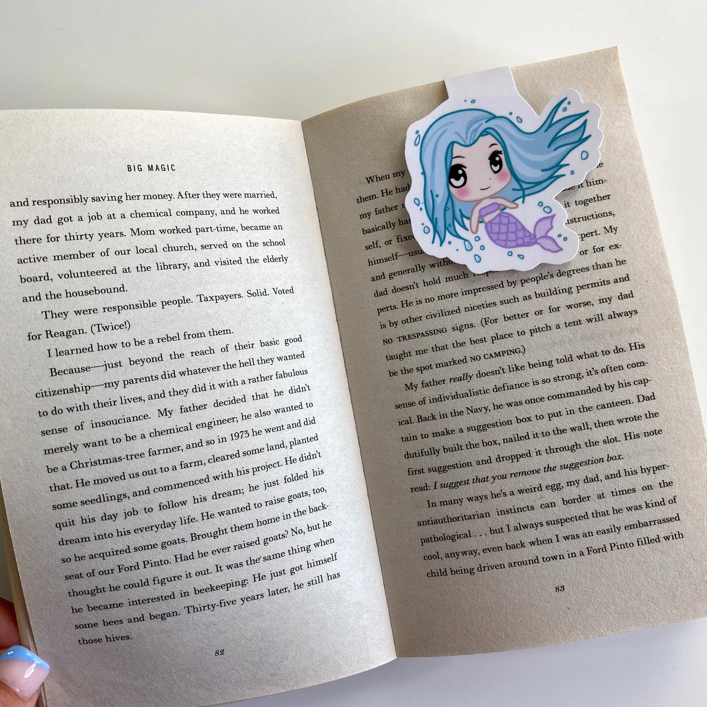 Magnetic Bookmark - Izzy - Kawaii Mermaid