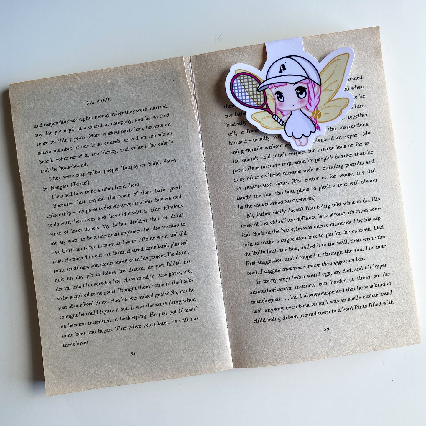 Marcapáginas Magnético - Luna Tenista - Hada estilo Kawaii