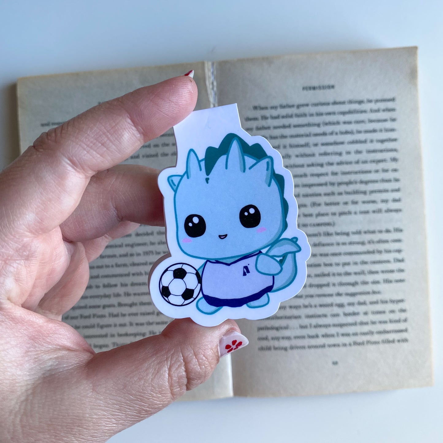 Marcapáginas Magnético - Kai Futbolista - Dragón estilo Kawaii