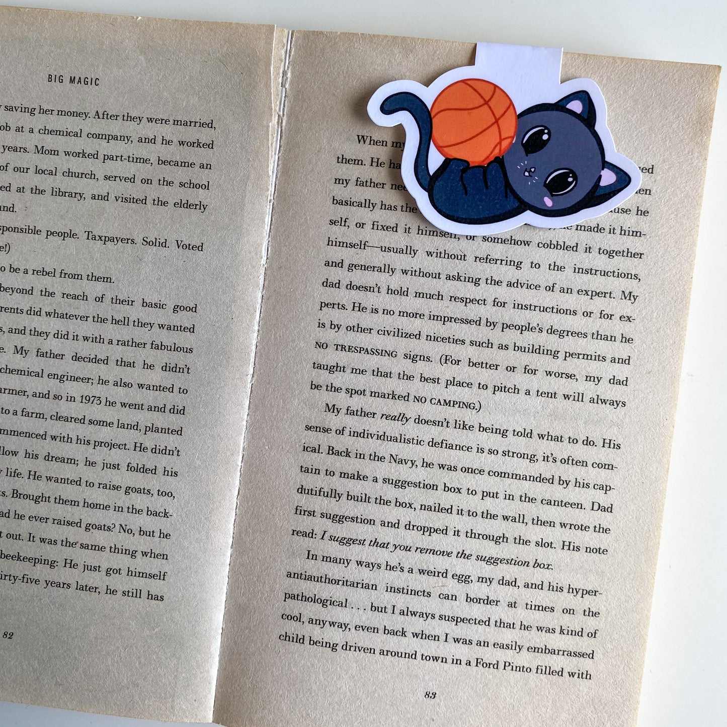 Marcapáginas Magnético - Nyx Basket - Gato estilo Kawaii