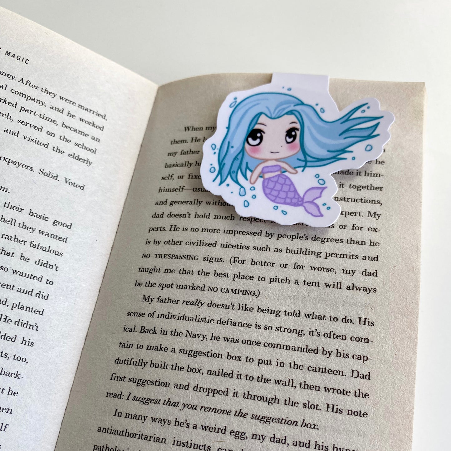 Magnetic Bookmark - Izzy - Kawaii Mermaid