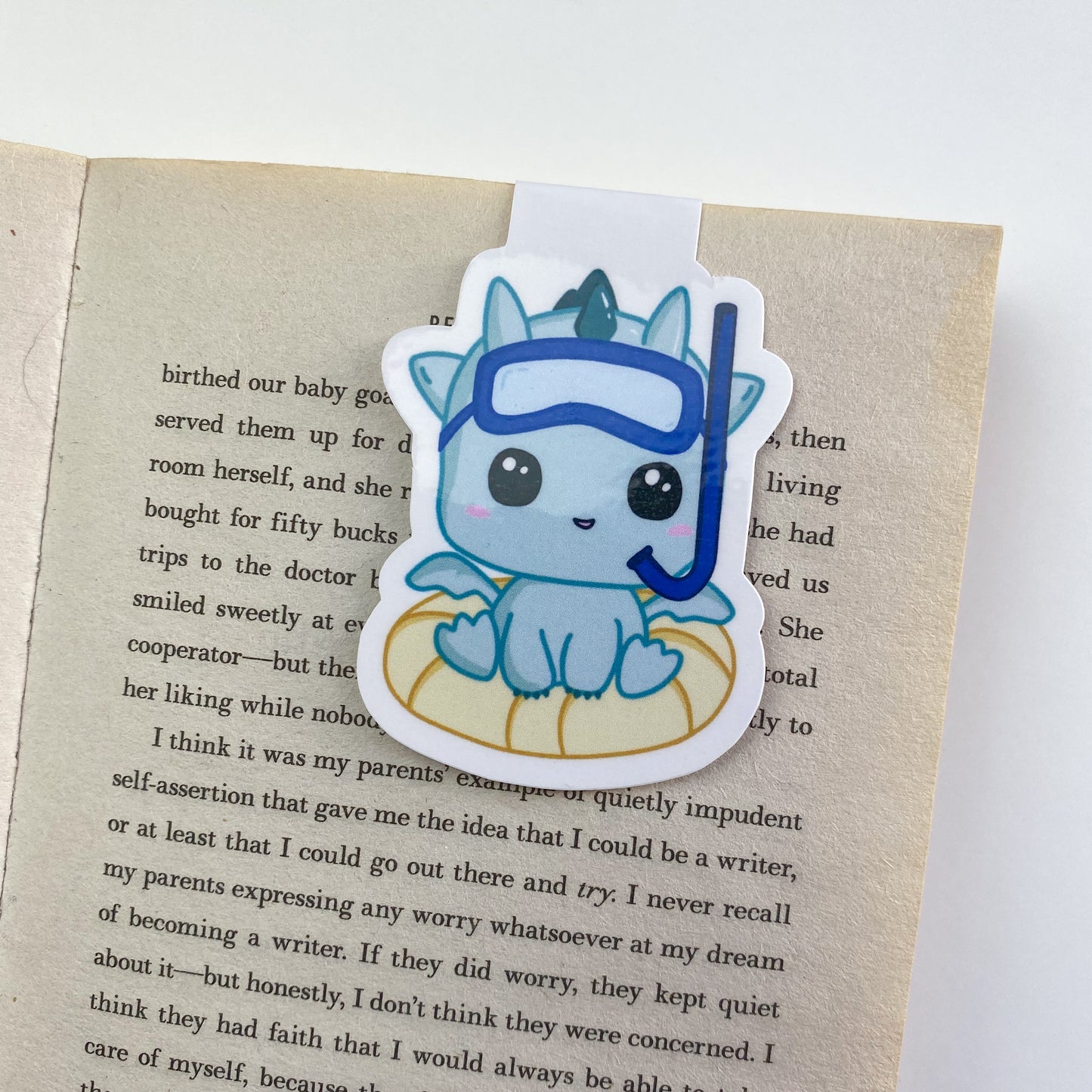 Magnetic Bookmark - Kai with Float - Kawaii Style Dragon
