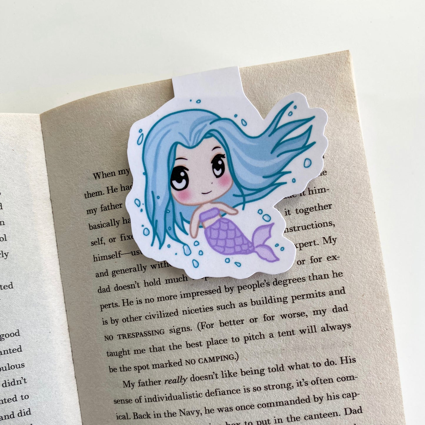 Magnetic Bookmark - Izzy - Kawaii Mermaid