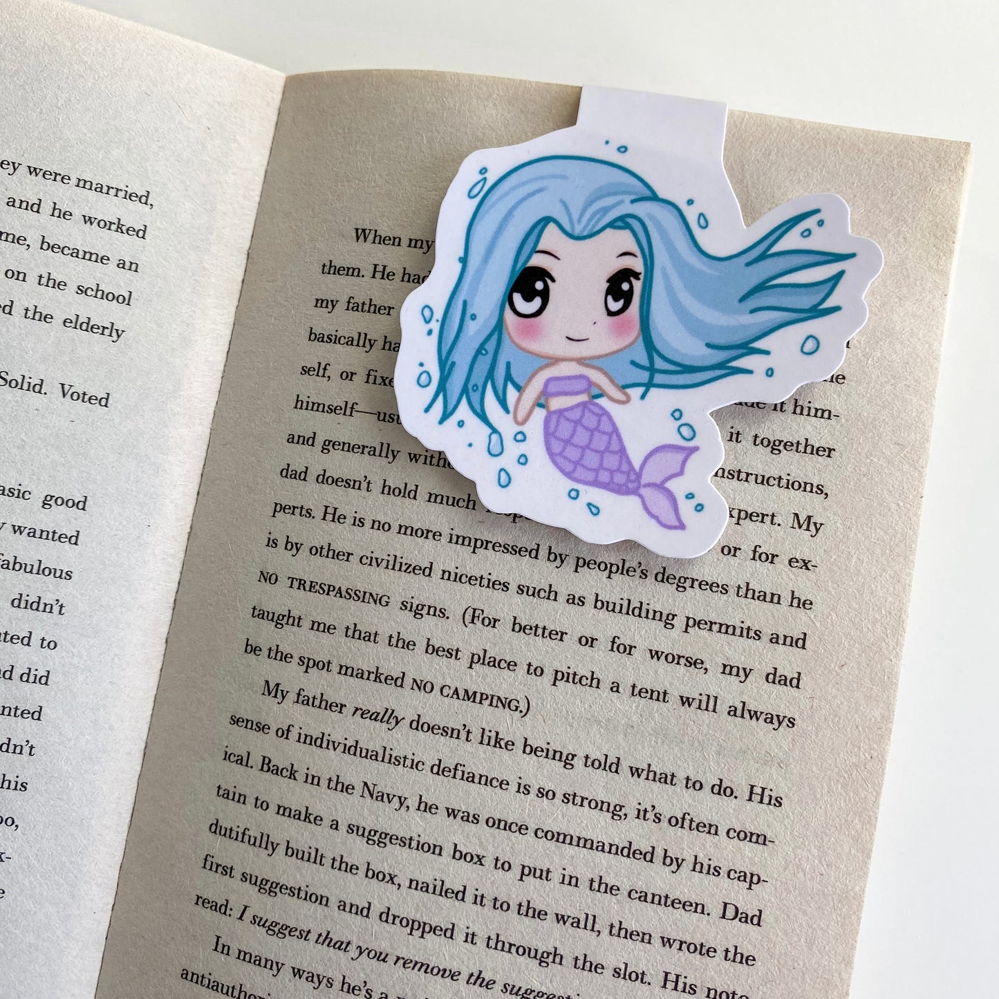Magnetic Bookmark - Izzy - Kawaii Mermaid