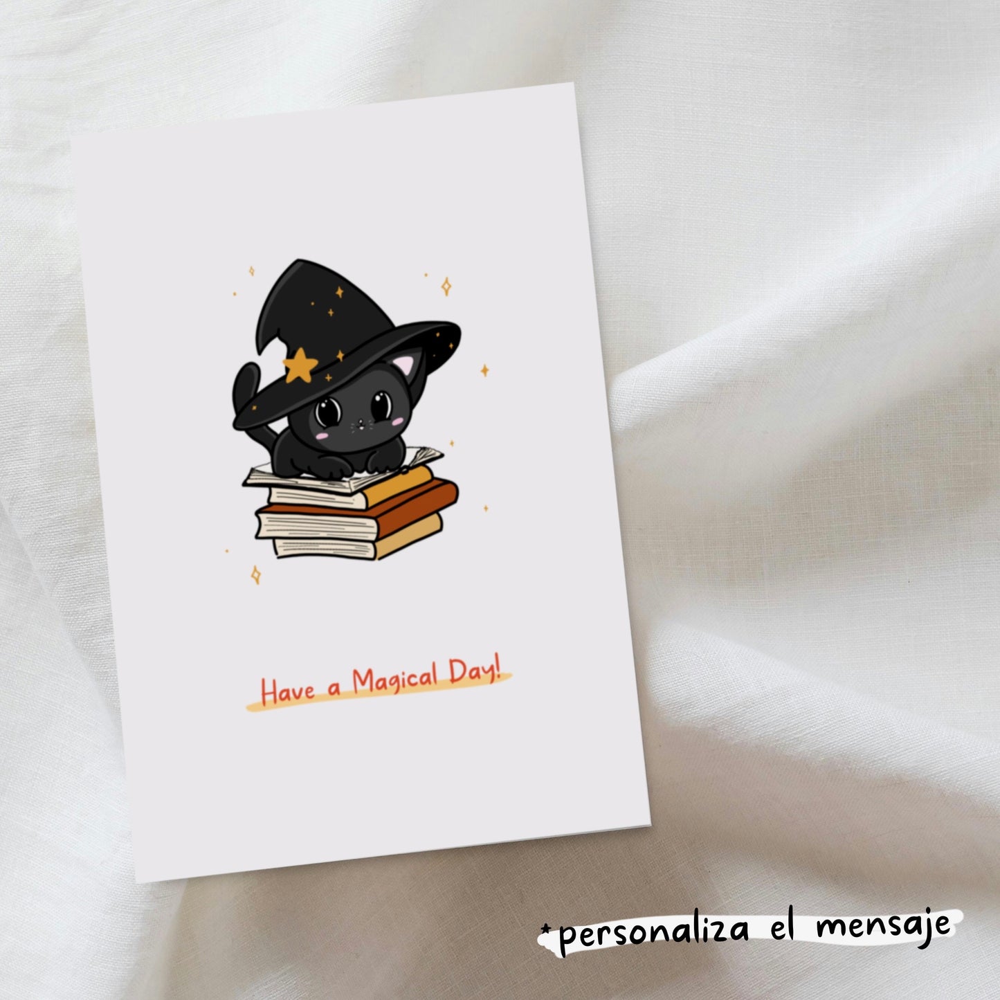 Customizable Kawaii Greeting Card - Nyx