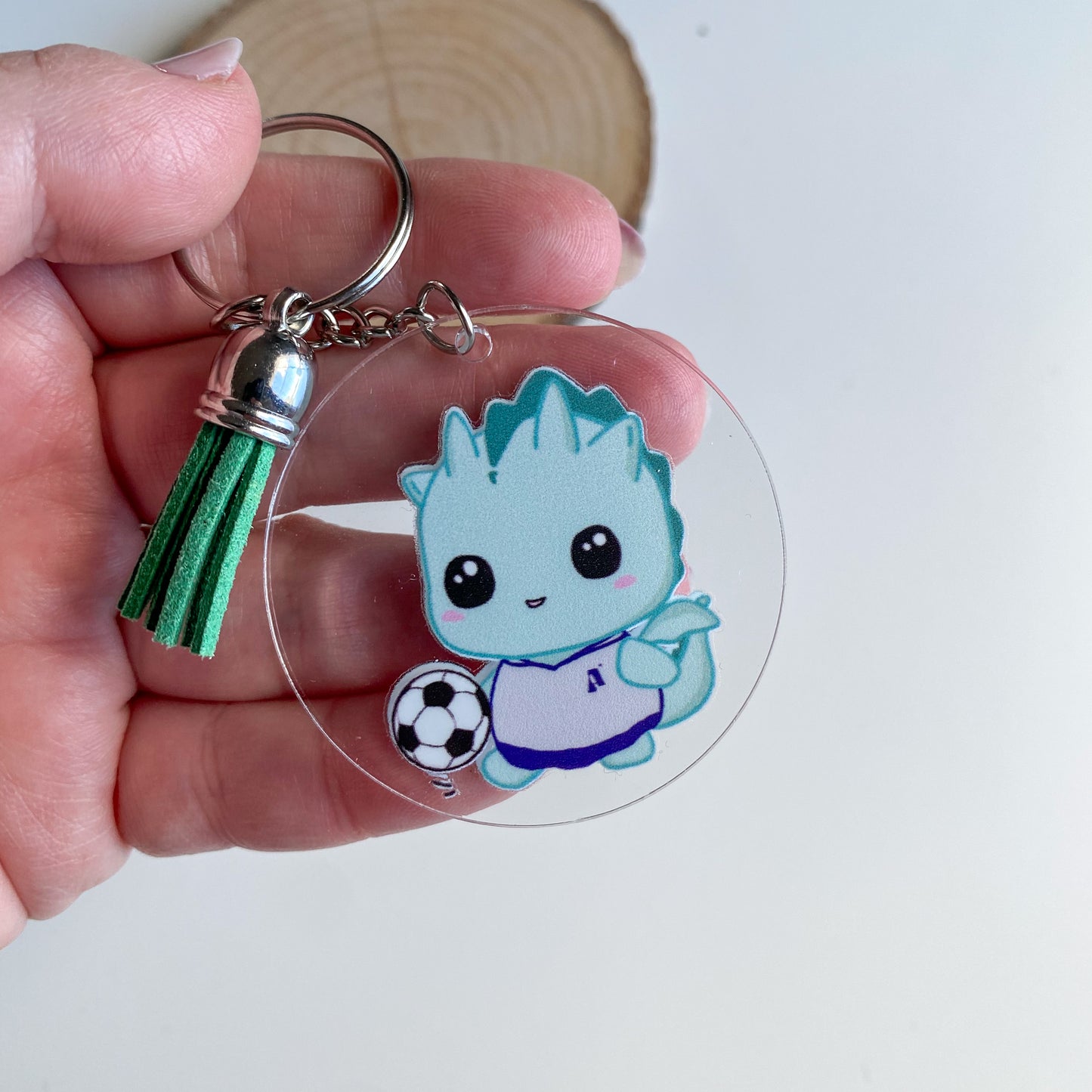 Keychain - Kai Soccer Player - Kawaii Style Dragon