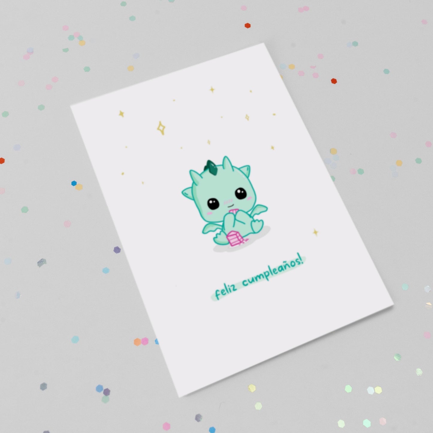 Customizable Kawaii Greeting Card - Kai