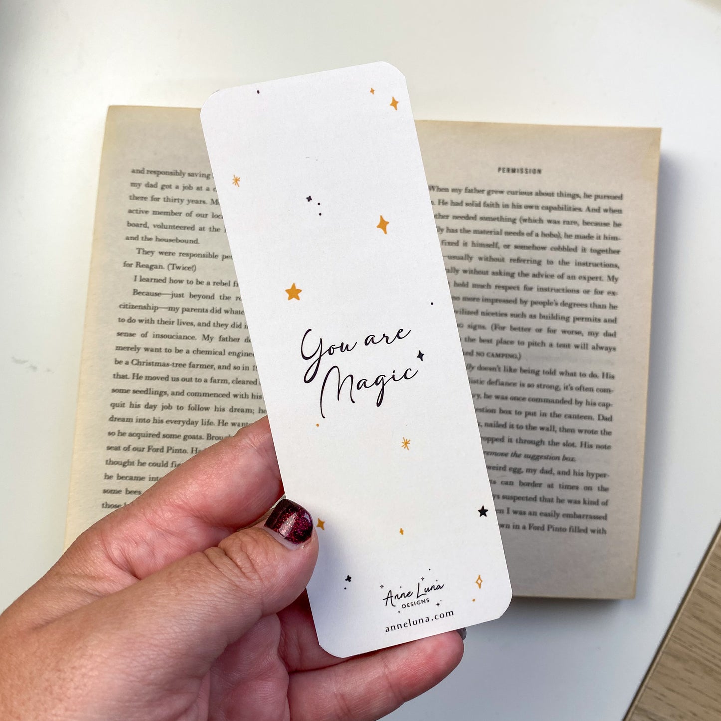 Autumn Illustration Bookmark - Elly - Kawaii Style Witch
