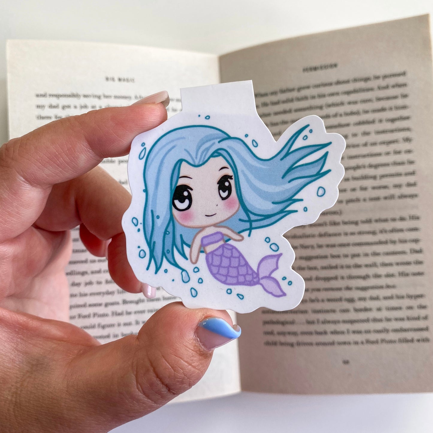 Magnetic Bookmark - Izzy - Kawaii Mermaid