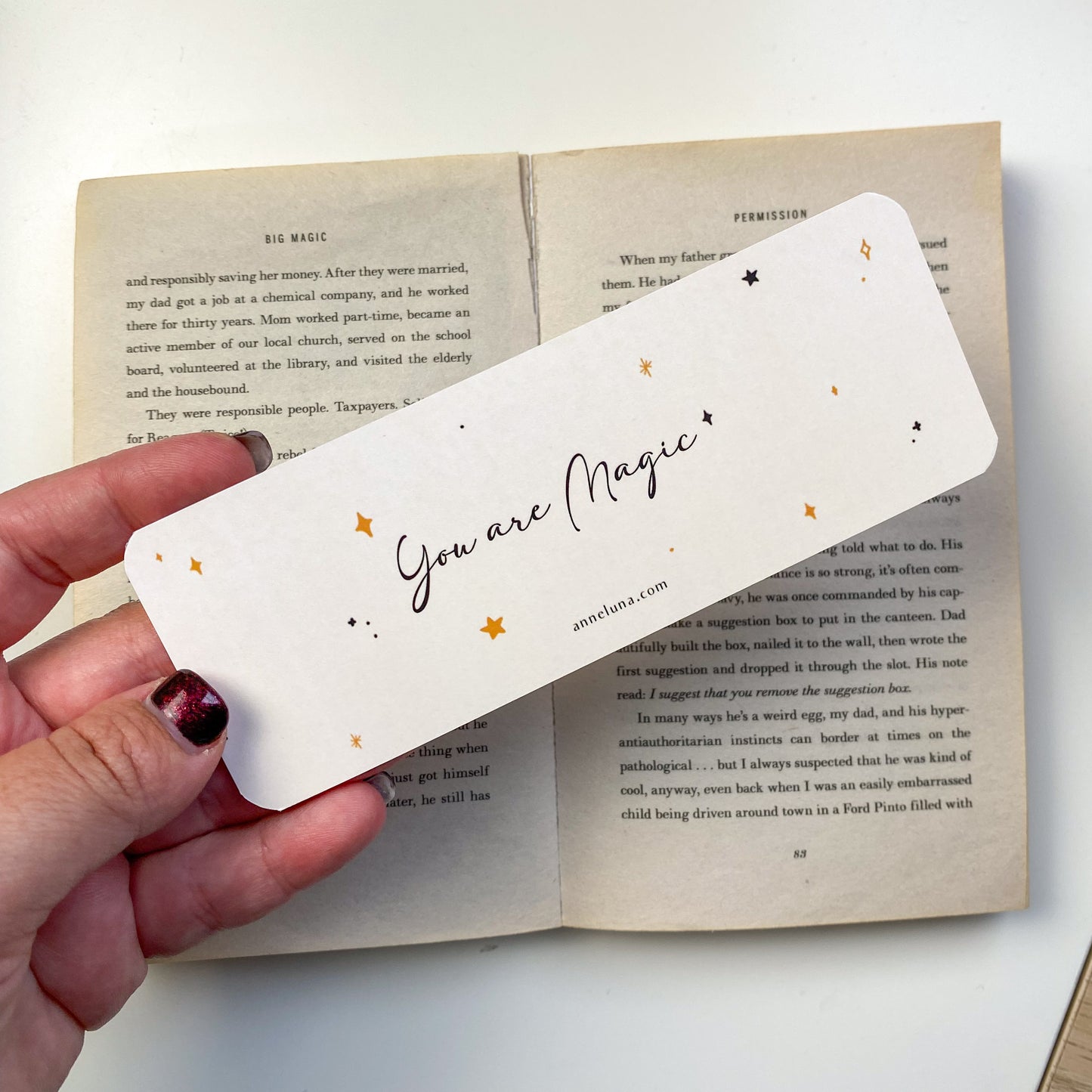 Autumn Illustration Bookmark - Anya - Kawaii Fairy