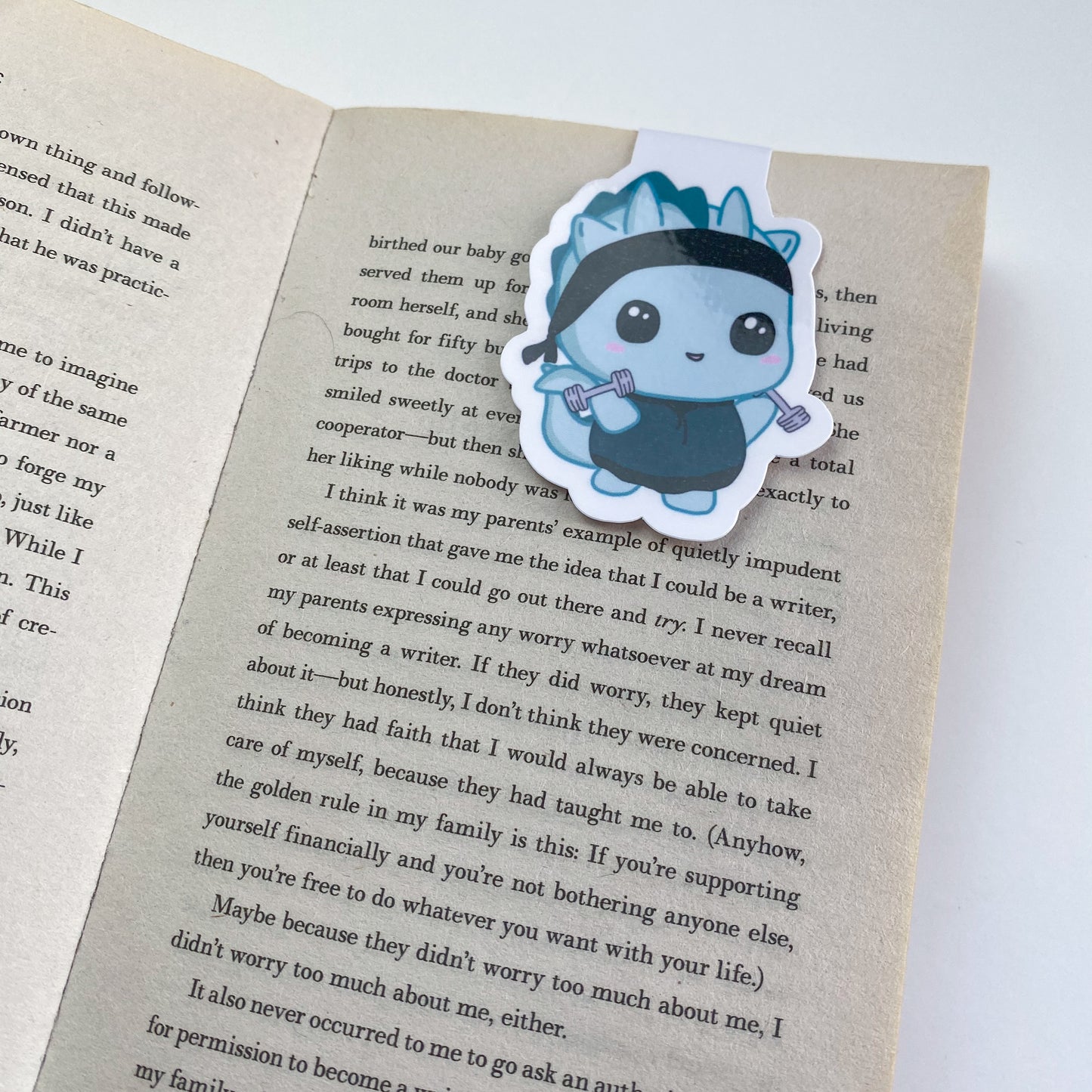 Magnetic Bookmark - Kai Exercising - Kawaii Style Dragon