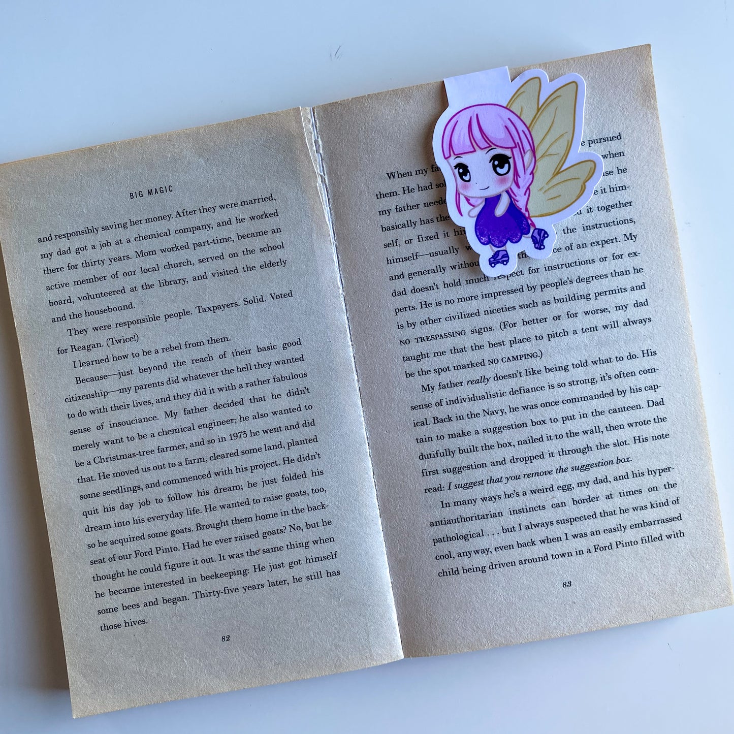 Marcapáginas Magnético - Luna Patinadora- Hada estilo Kawaii