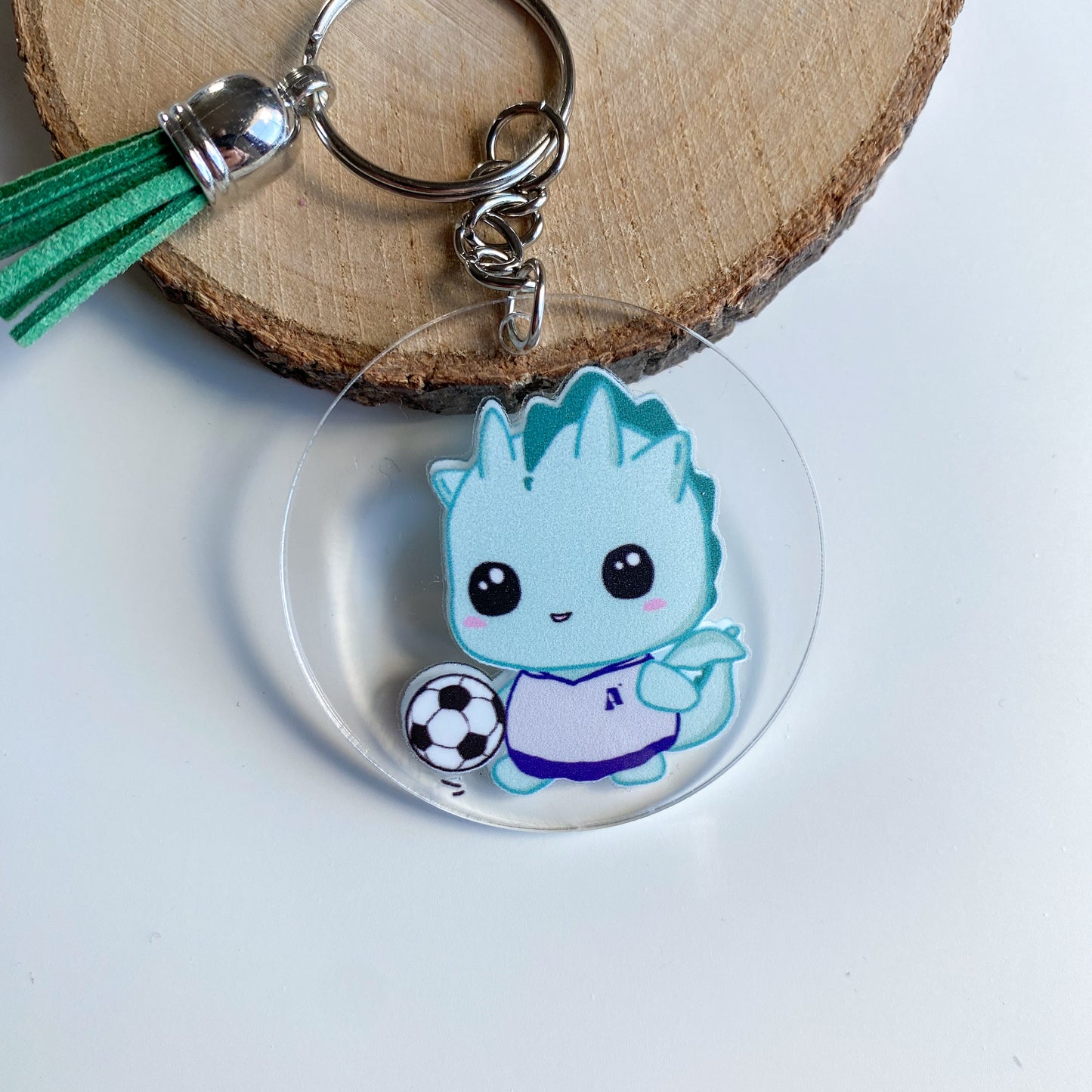 Keychain - Kai Soccer Player - Kawaii Style Dragon