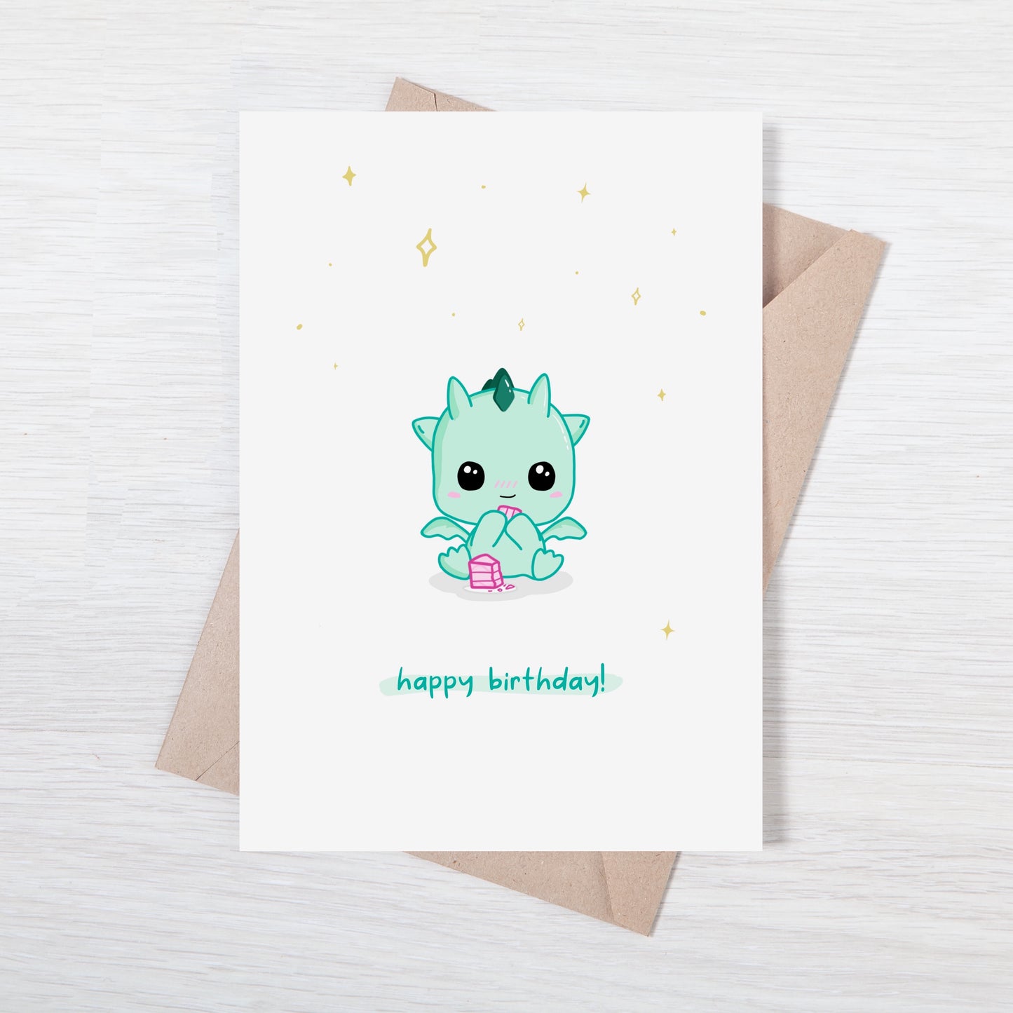 Customizable Kawaii Greeting Card - Kai