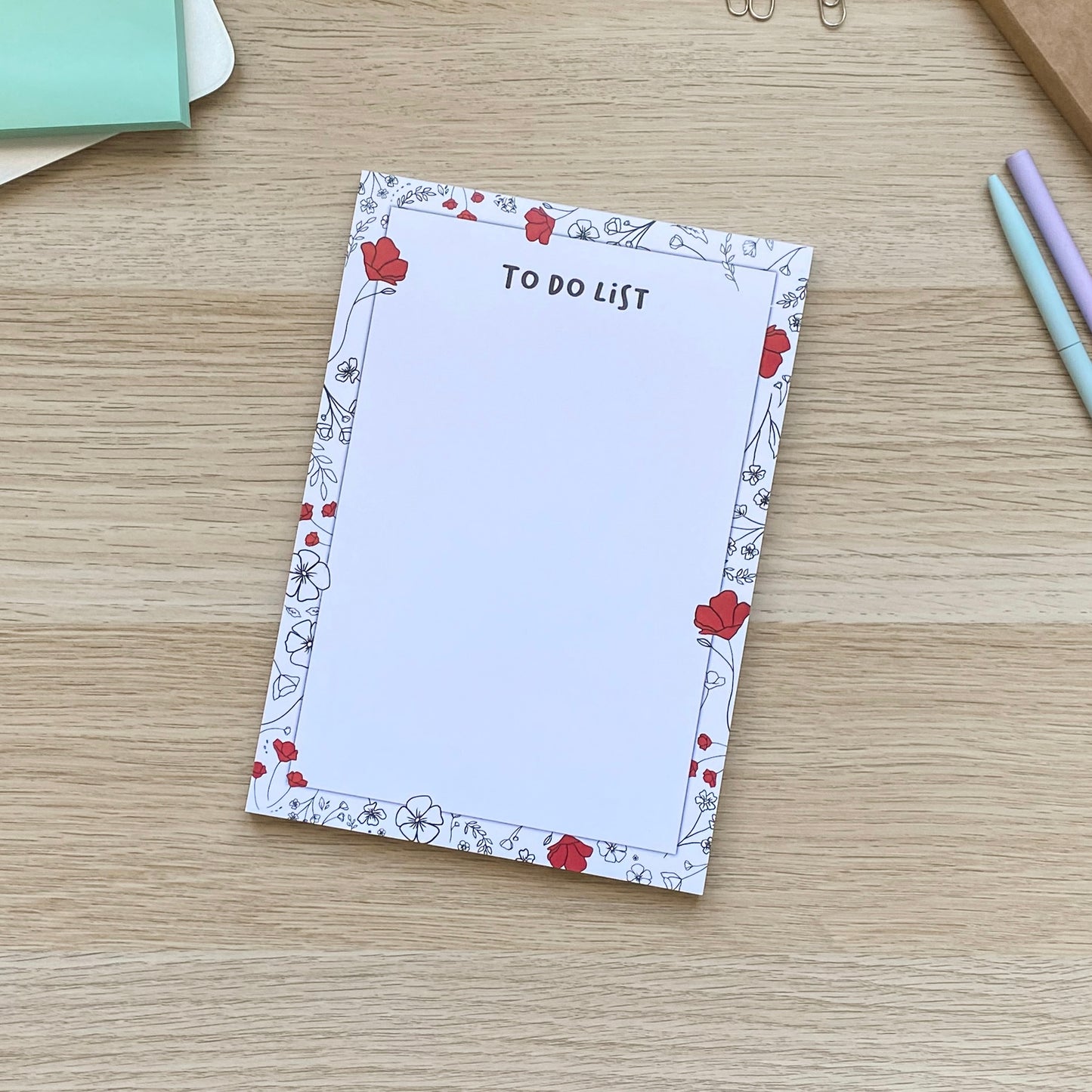 Pop of Red Notepad