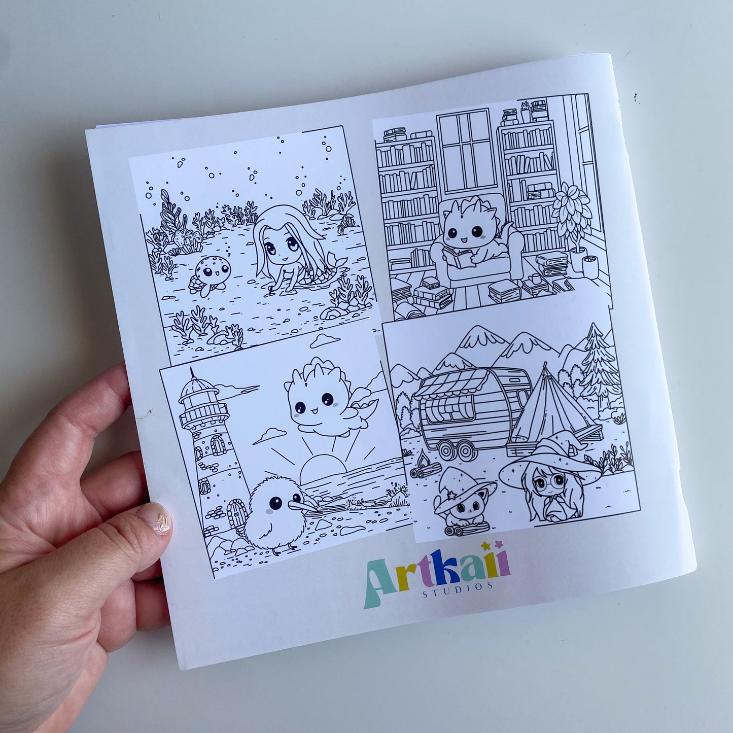 Mundo Mágico Kawaii – Libro de Colorear