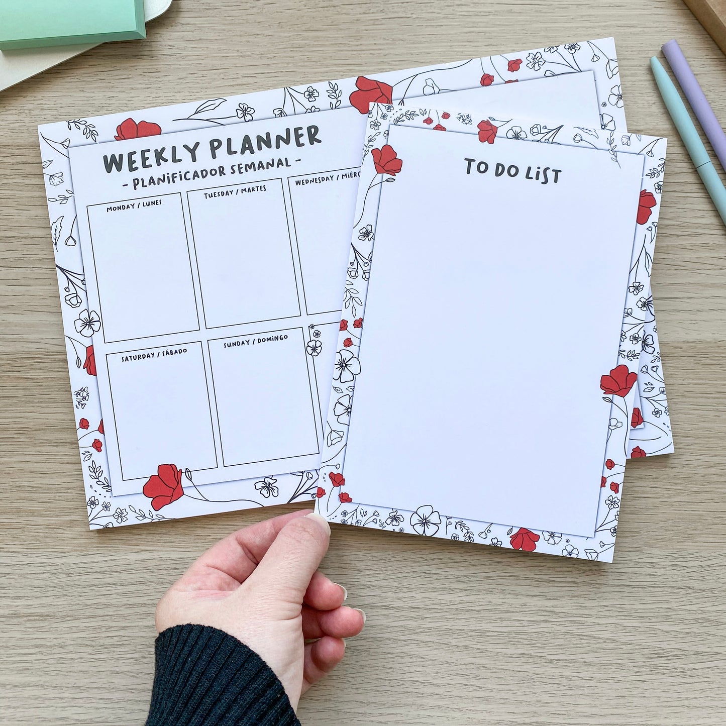 Pop of Red Notepad