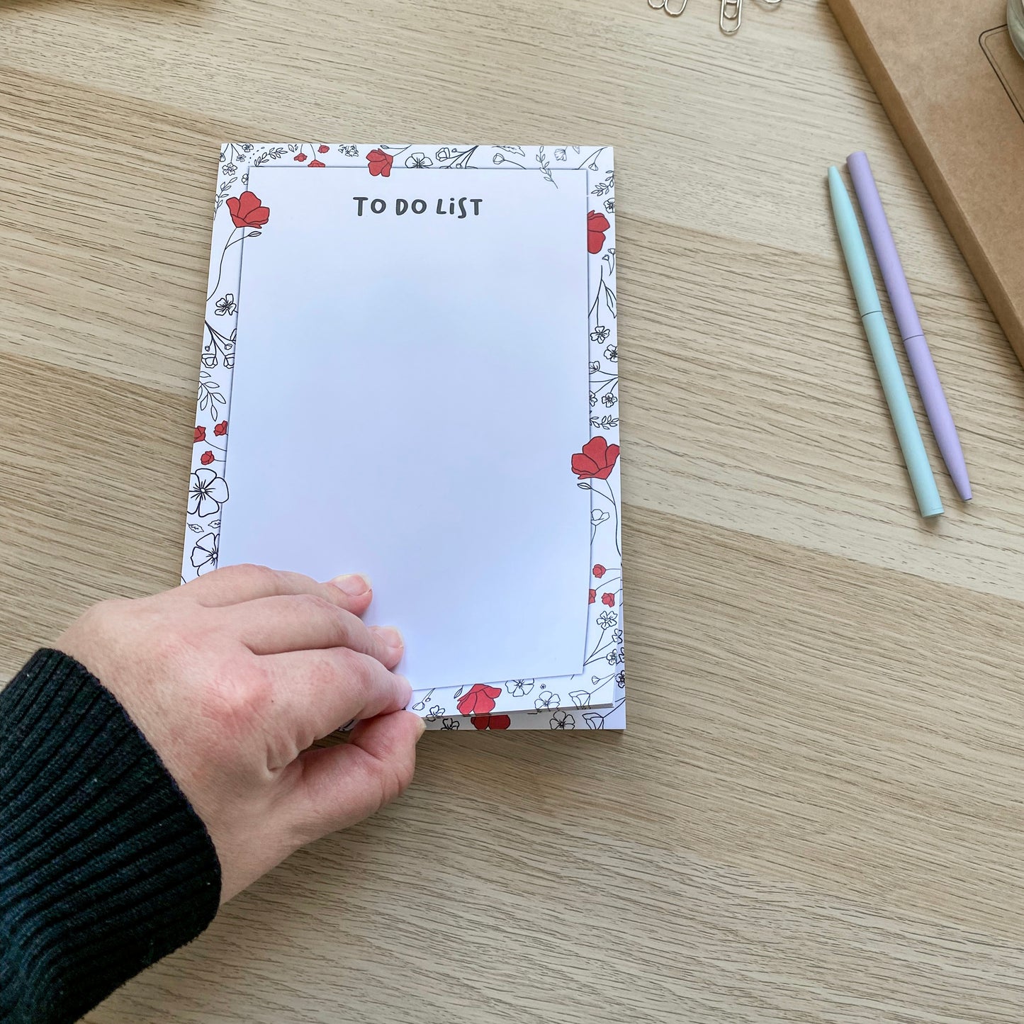 Pop of Red Notepad
