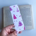 Christmas Illustration Bookmark - Pink Trees