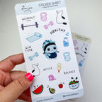 Kawaii Sticker Sheet - Kai Exercise - Bullet Journal Decoration