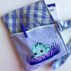 Funda acolchada con Lazo para libros, Kindle o iPad – Ilustración kawaii Reflejos de Lavanda