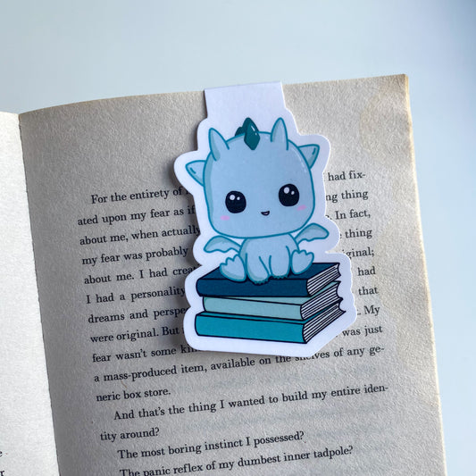 Marcapáginas Magnético - Kai con Libros - Dragón estilo Kawaii