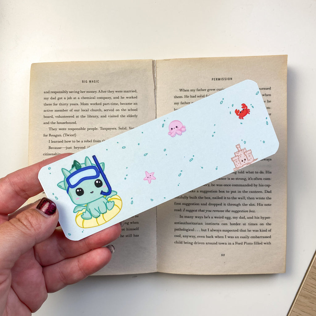 Summer Illustration Bookmark - Izzy and Kai - Kawaii Style