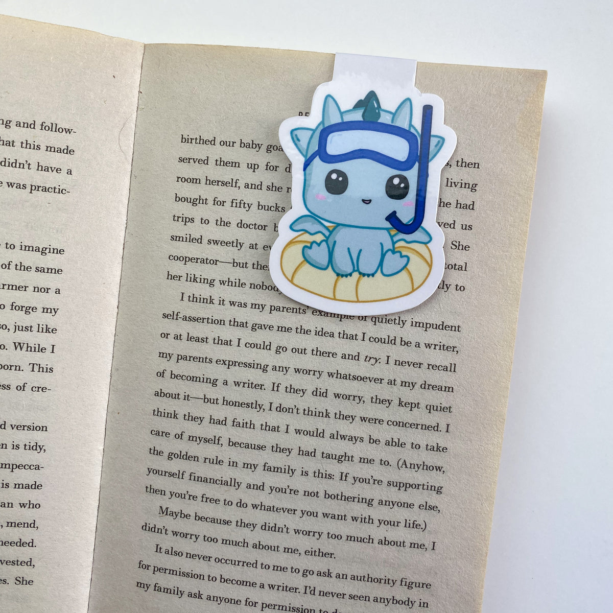 Magnetic Bookmark - Kai with Float - Kawaii Style Dragon
