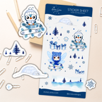 Kawaii Sticker Sheet - Anya and Picky at Christmas - Bullet Journal Decoration