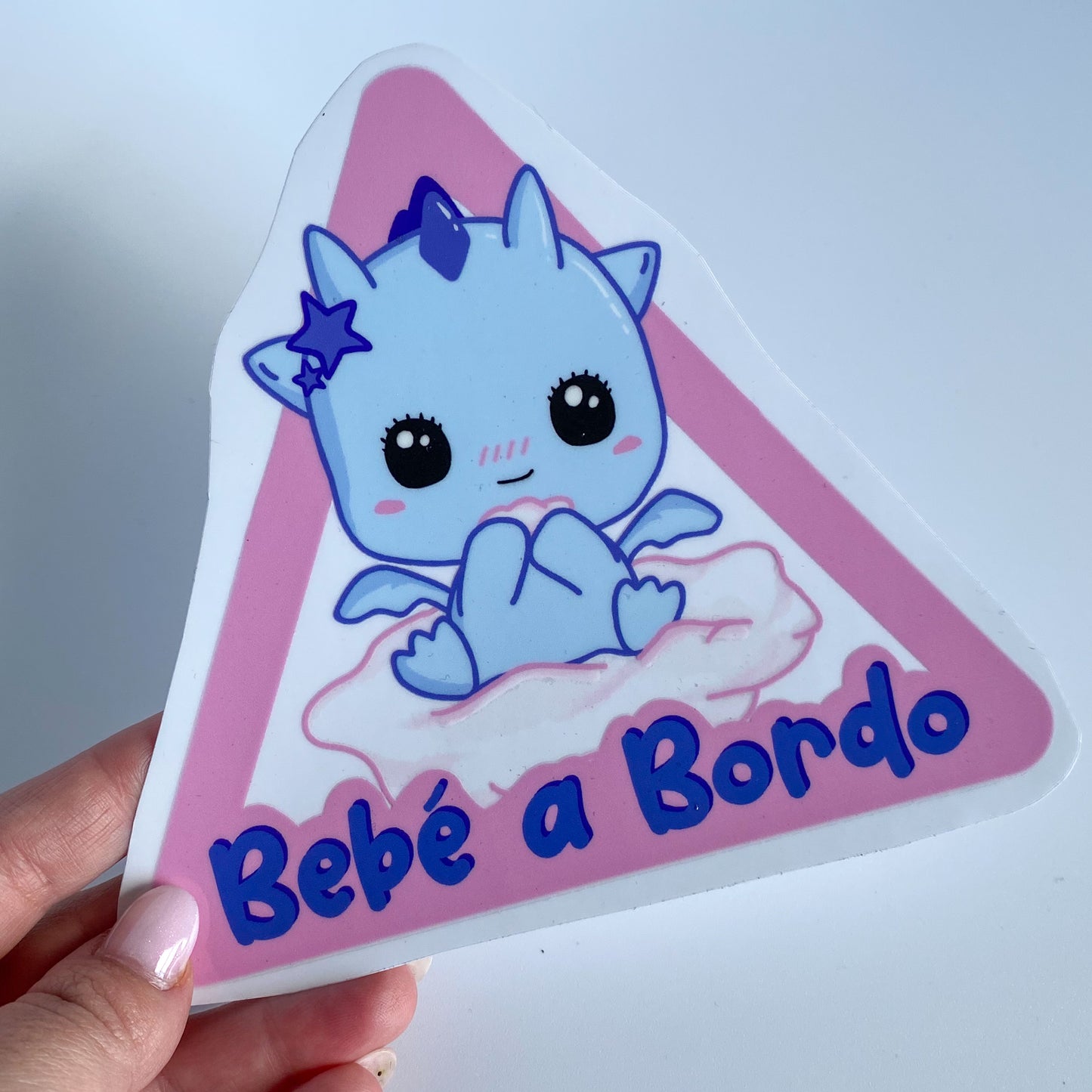 Bebé a Bordo - Pegatina para el Coche con Personajes Kawaii