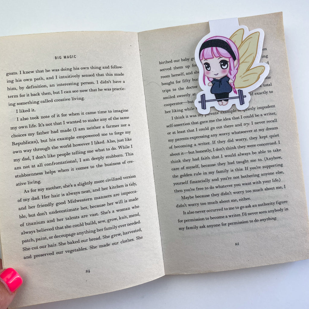 Magnetic Bookmark - Luna Exercising - Kawaii Fairy