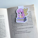 Magnetic Bookmark - Luna with Books - Kawaii Fairy