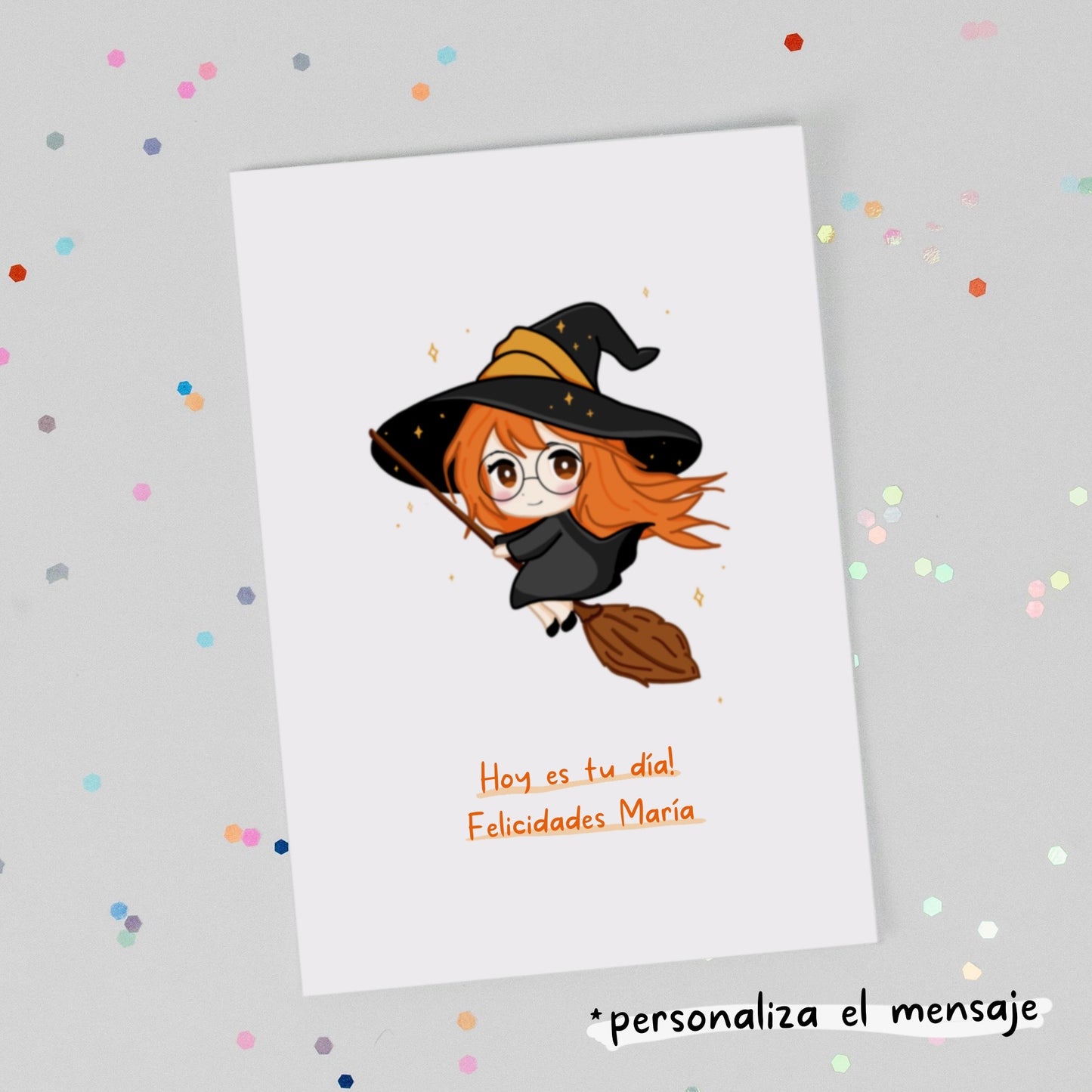 Tarjeta Felicitación Kawaii Personalizable - Elly