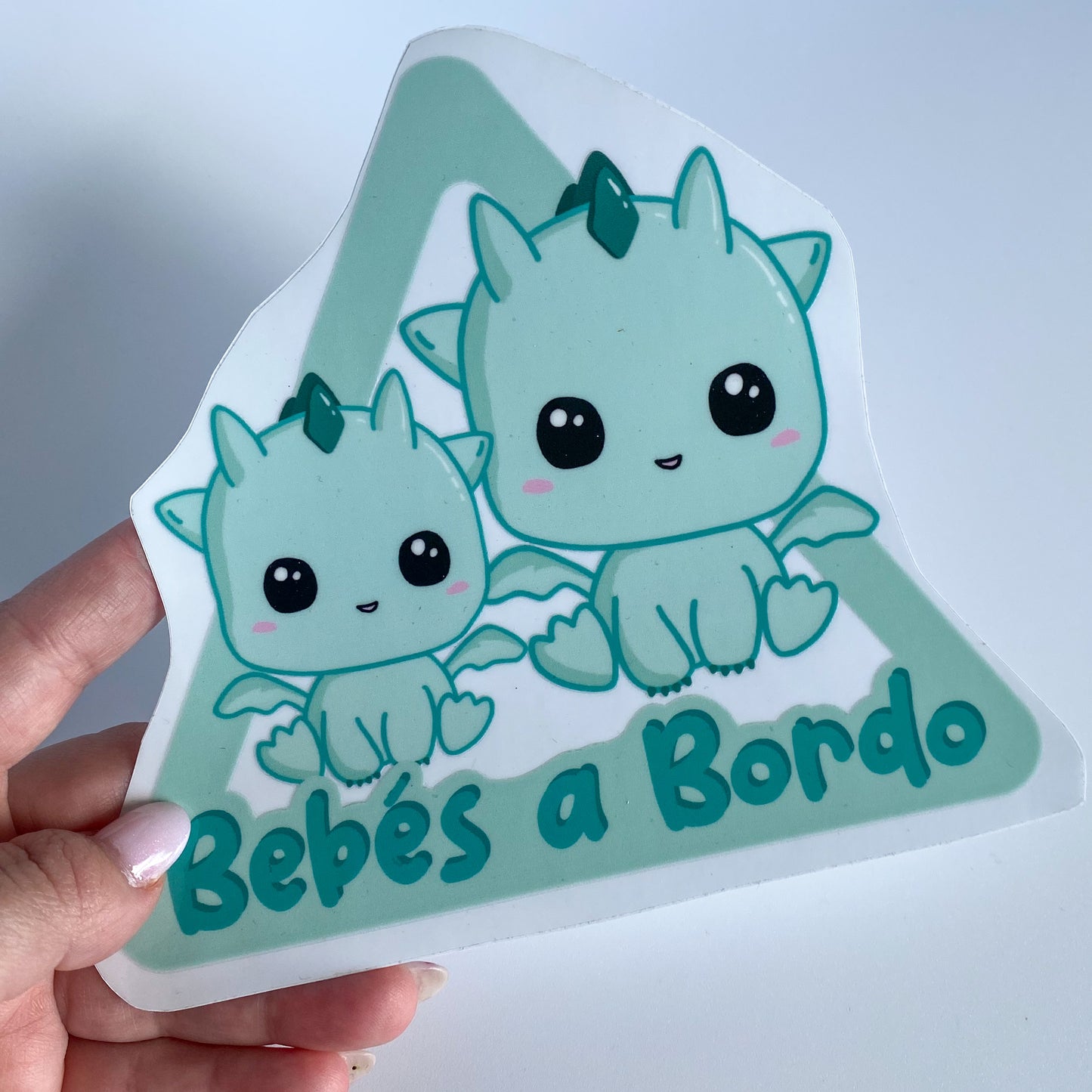 Bebé a Bordo - Pegatina para el Coche con Personajes Kawaii