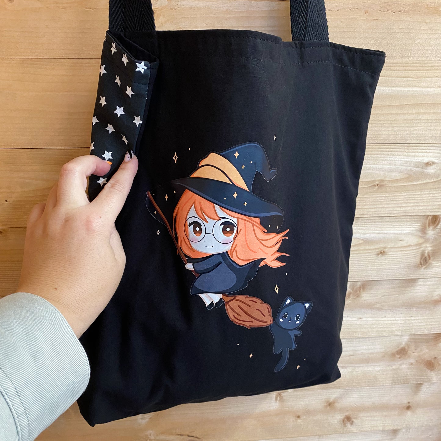 Bolsa Tote Bag con Diseño Kawaii - Elly y Nyx