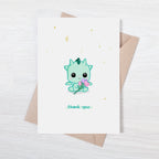 Customizable Kawaii Thank You Card - Kai