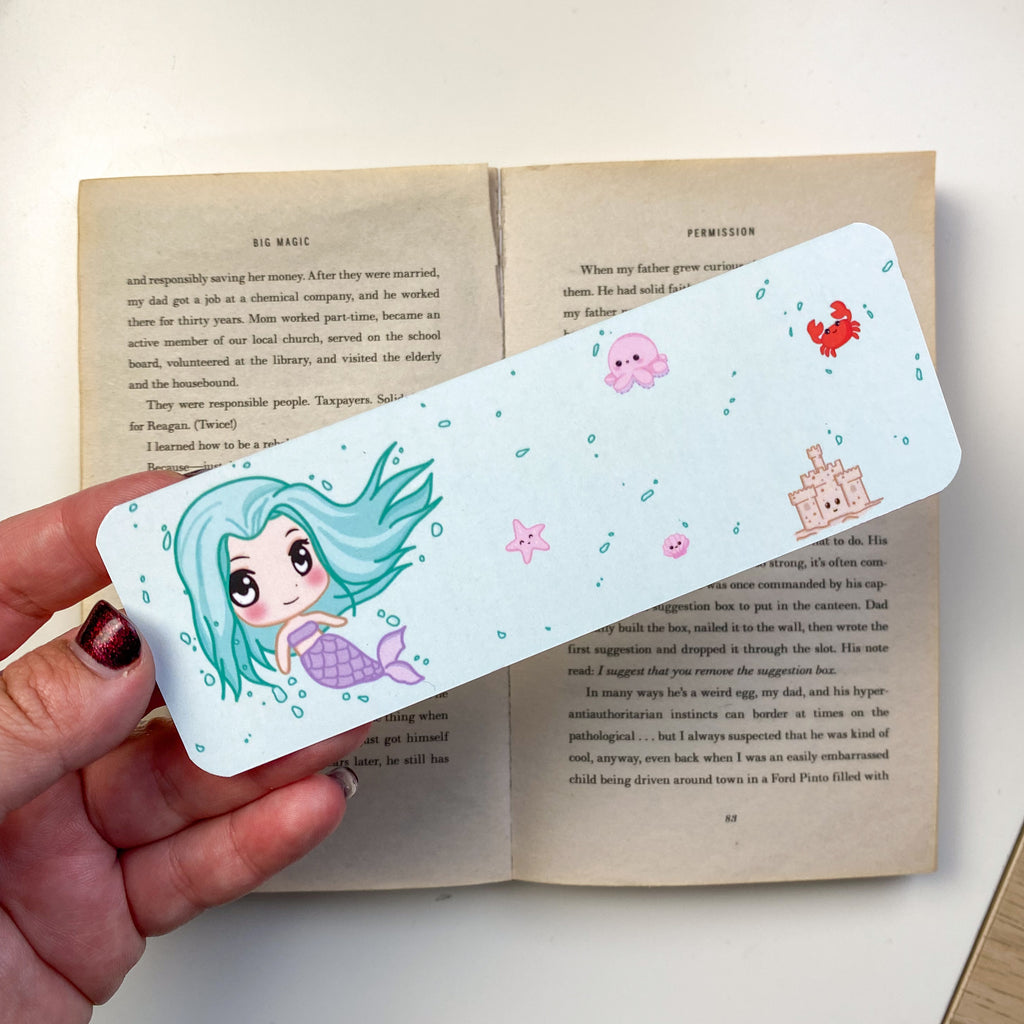 Summer Illustration Bookmark - Izzy and Kai - Kawaii Style