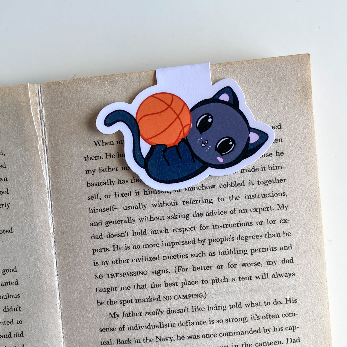 Marcapáginas Magnético - Nyx Basket - Gato estilo Kawaii