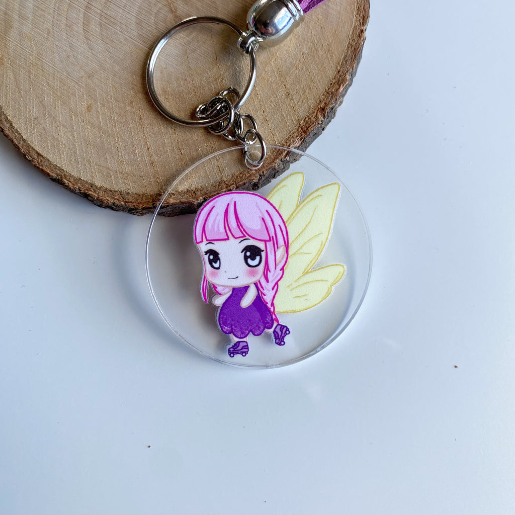 Keychain - Luna Skating - Kawaii Style Fairy