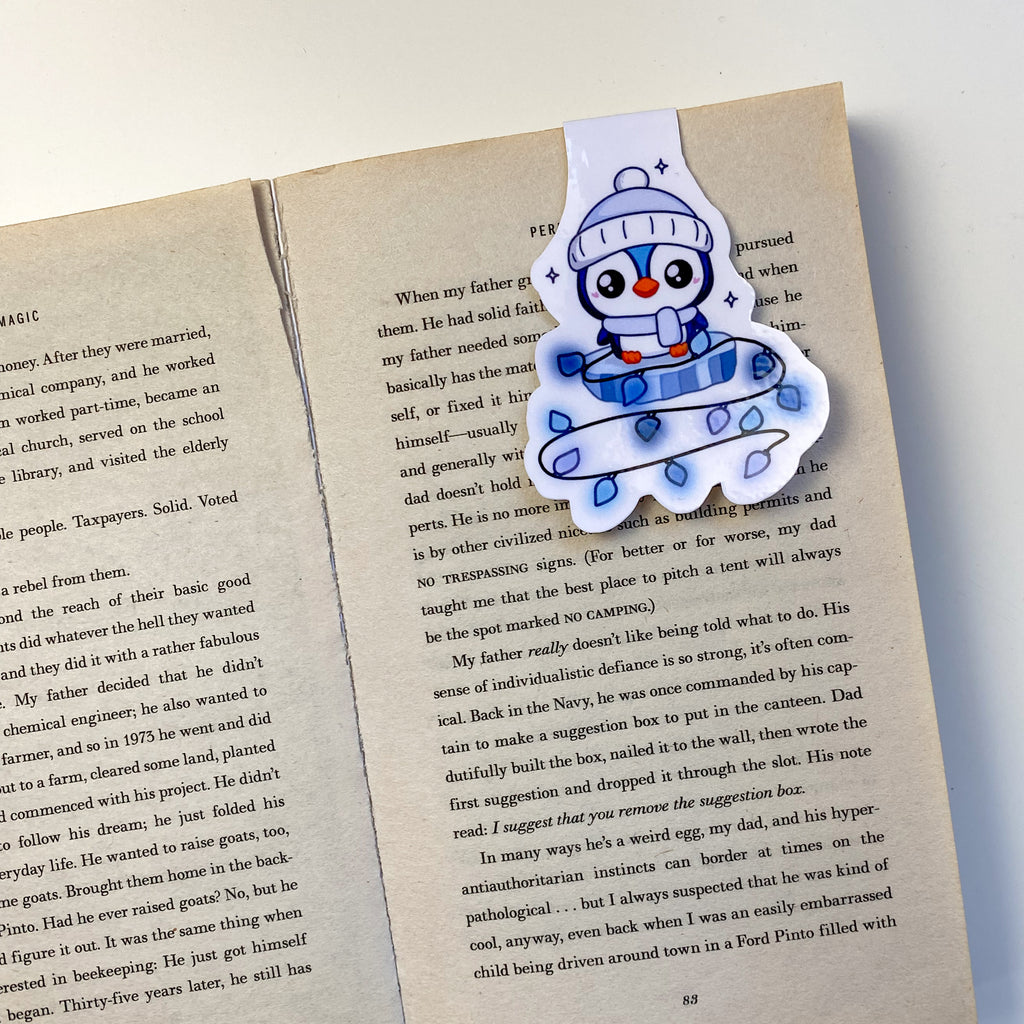 Marcapáginas Magnético - Piko en Navidad - Pingüino estilo Kawaii