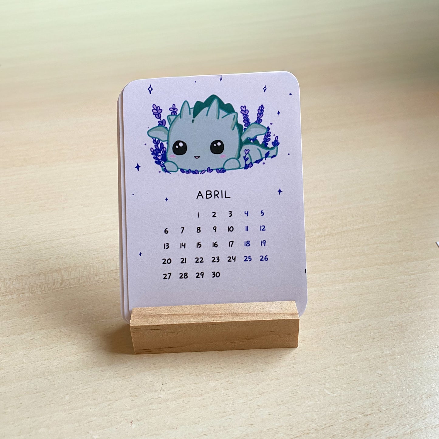Mini Calendario Kawaii Ilustrado Hecho a Mano – Artkaii