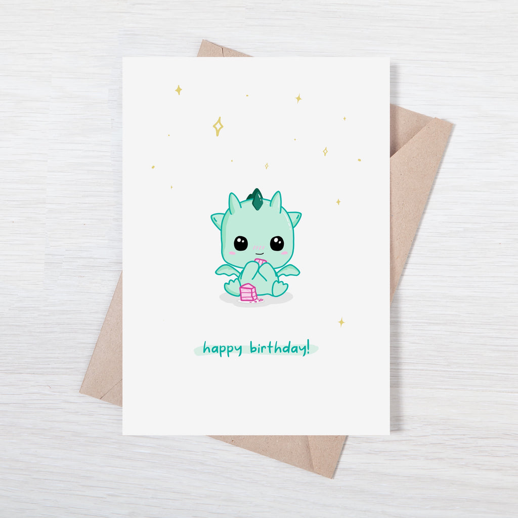 Customizable Kawaii Greeting Card - Kai