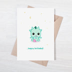 Customizable Kawaii Greeting Card - Kai