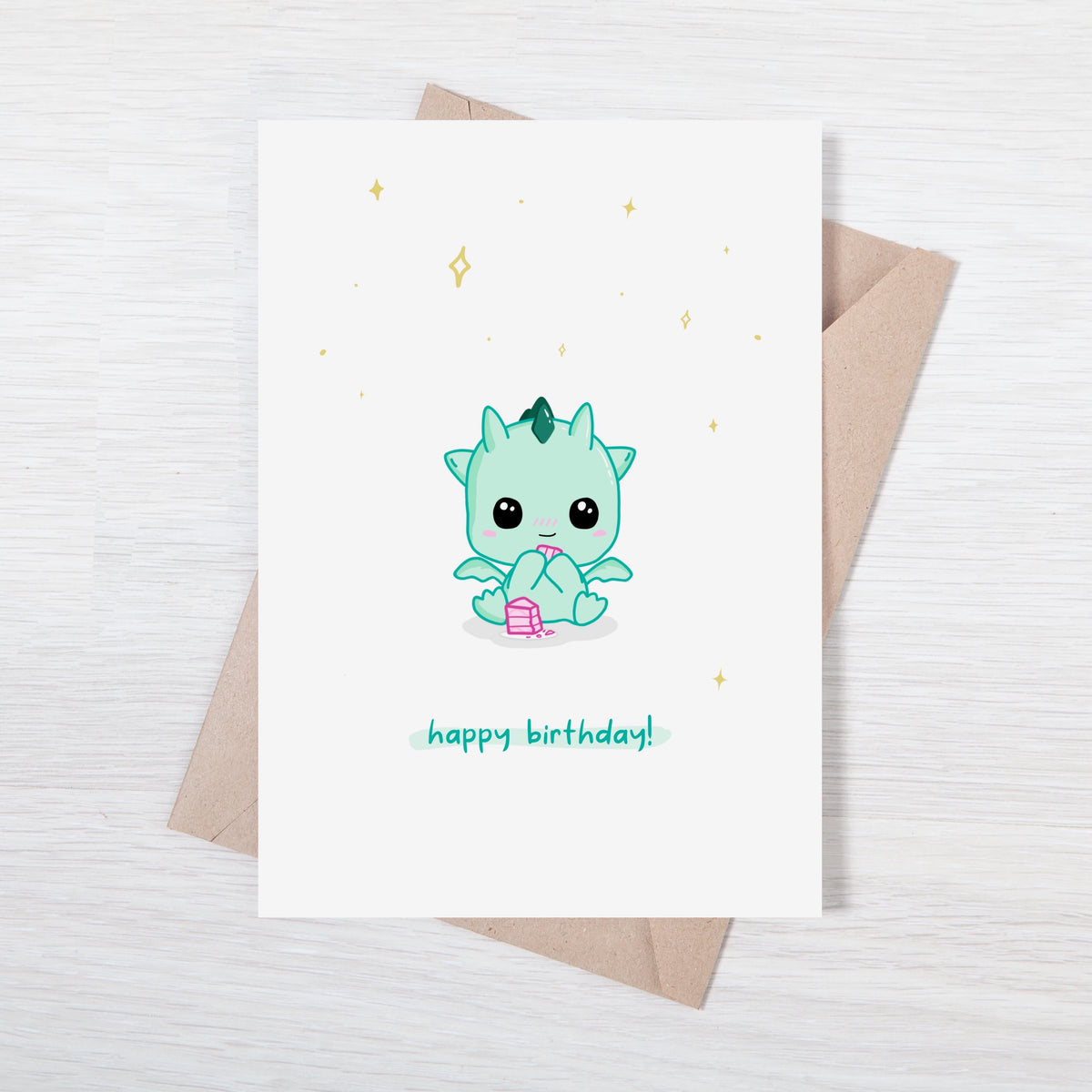 Customizable Kawaii Greeting Card - Kai