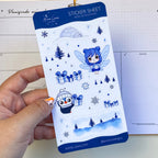 Kawaii Sticker Sheet - Anya and Picky at Christmas - Bullet Journal Decoration