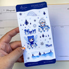 Kawaii Sticker Sheet - Anya and Picky at Christmas - Bullet Journal Decoration