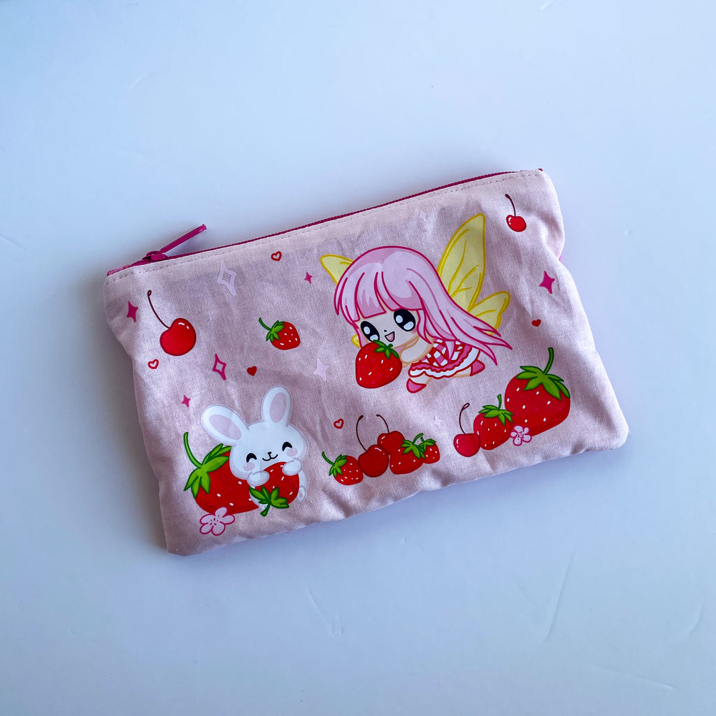 Neceser Pequeño con Diseño Kawaii - Sabor a Fresa