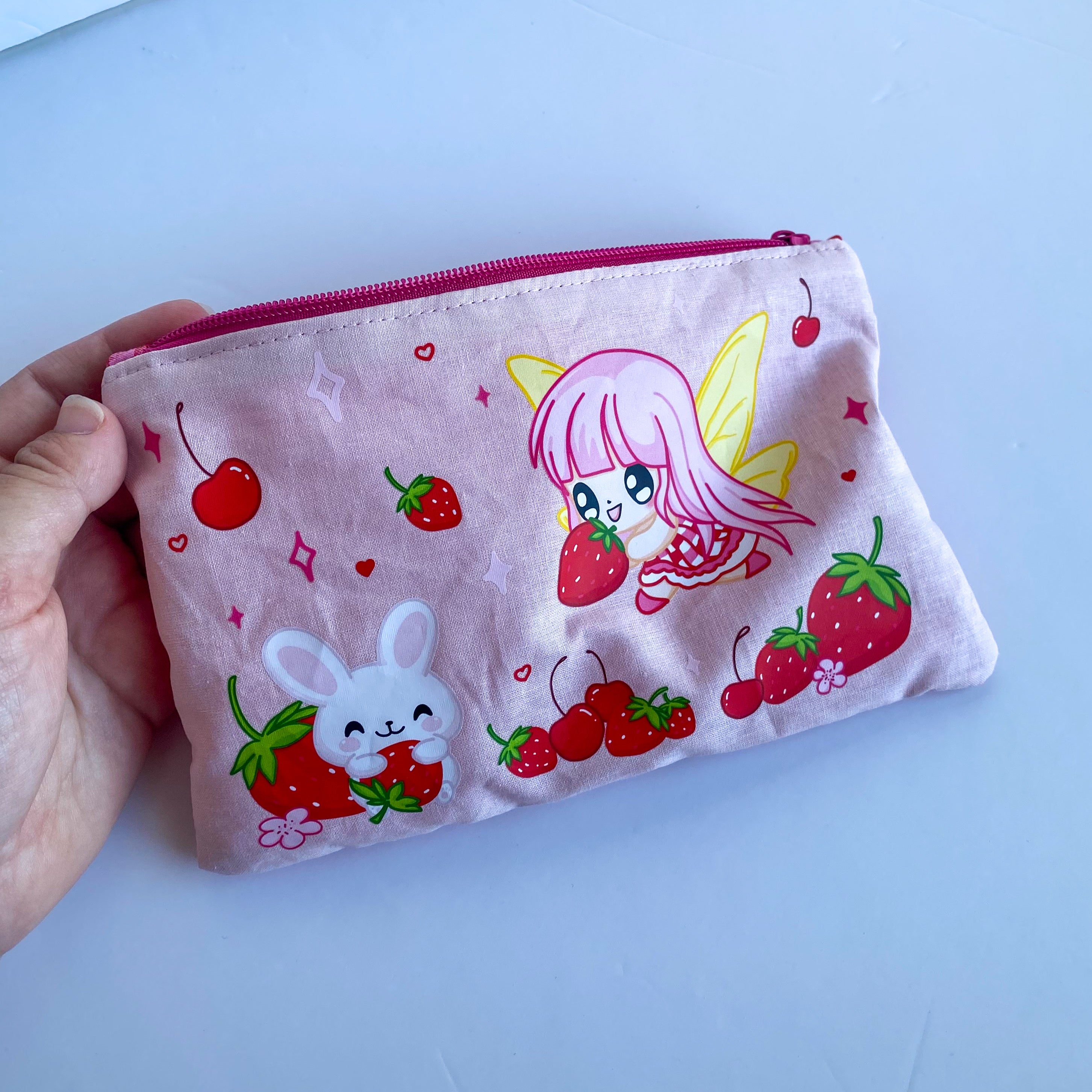 Neceser Pequeño con Diseño Kawaii - Sabor a Fresa